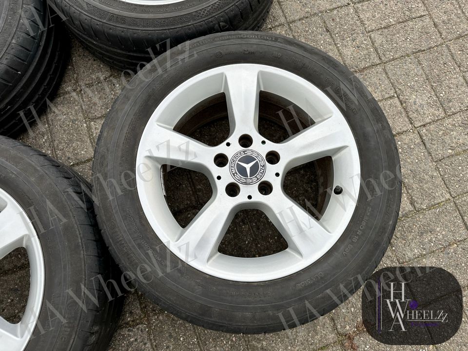 SEHR GEPFLEGT ➡️ ORIGINAL 7J+ 8x16 Alufelgen Mercedes Benz C-Klasse W203 16 Zoll Sommerräder ➡️ A2034012902 + A2034013102 ➡️Felgen 5x112 205/55+ 225/50 R16 Sommer Reifen Sommerreifen CLK W208 W209 SLK in Bünde