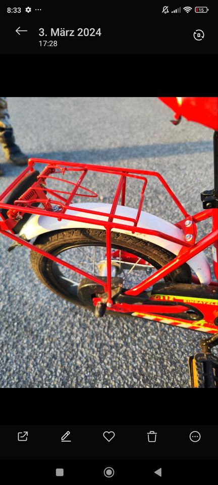 Feuerwehr Fahrrad 14 Zoll in Furth