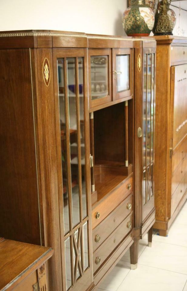 Antik 1910 Jugendstil Art deco Salonvitrinenschrank Bibliothek in Asperg