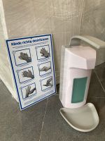 Desinfektionspumpe mit Hinweisschild Hygiene Artikel Bremen - Huchting Vorschau