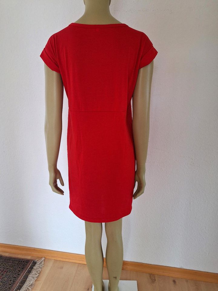 Kleid. Gr 38, neu, baumwollgemisch, rot, kurzarm in Lohne (Oldenburg)