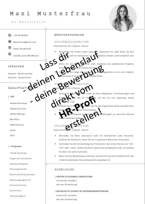 Anschreiben/Lebenslauf/Bewerbung vom Personaler schreiben lassen in Berlin