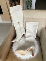 MNG Mango Stiefel , creme, Leder Hessen - Viernheim Vorschau