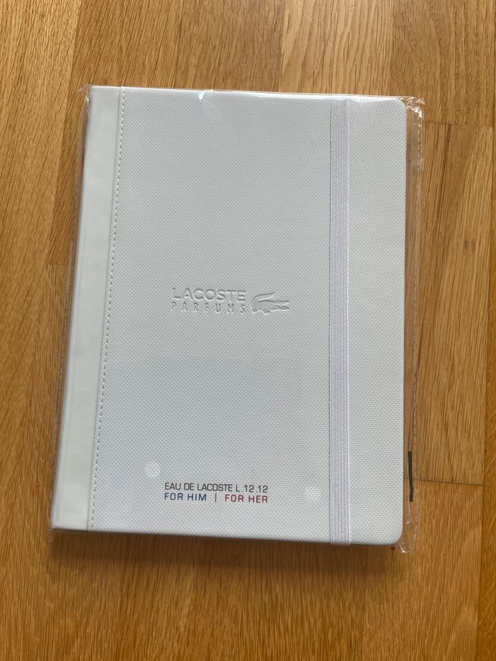 Lacoste Notizbuch hardcover weiß liniert in Köln