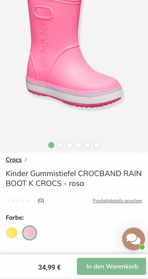 CROCS CROCBAND RAIN BOOT Kinder Gummistiefel C13 30 31 Rosa