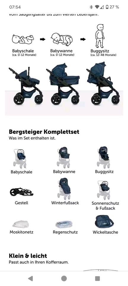 Kinderwagen mit Autoschale und Buggy in Osterode am Harz