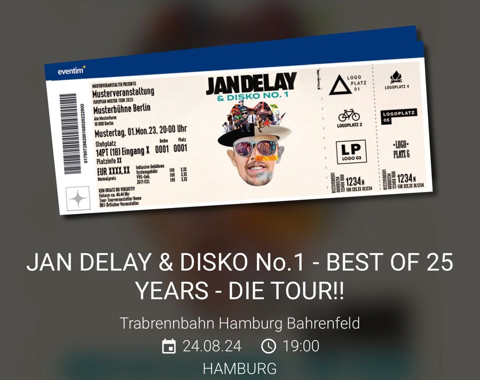 Verkaufe Jan Delay Tickets 24.08.24 HAMBURG| Open Air in Hamburg