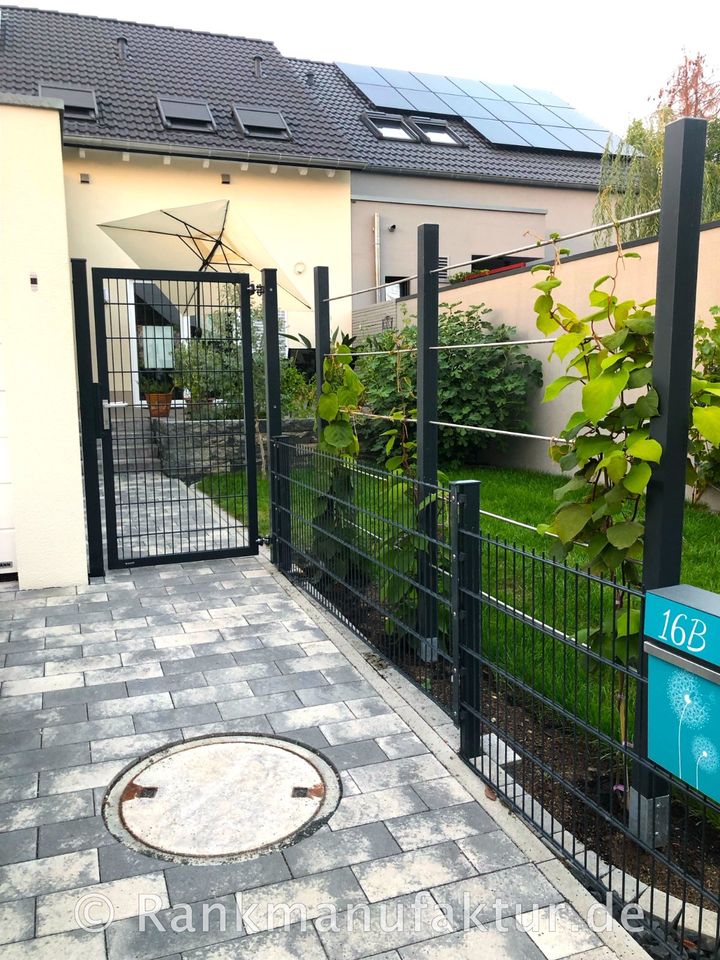 ☘️RANKMANUFAKTUR Design Rankhilfe Rankgerüst Kletterhilfe Rankgitter Spalier Rosenbogen Metall Holz Sichtschutz Garten Terasse Spalierobst Weinrebe Himbeeren Balkon Sichtschutzzaun Hochbeet Pergola ☘️ in Röthenbach