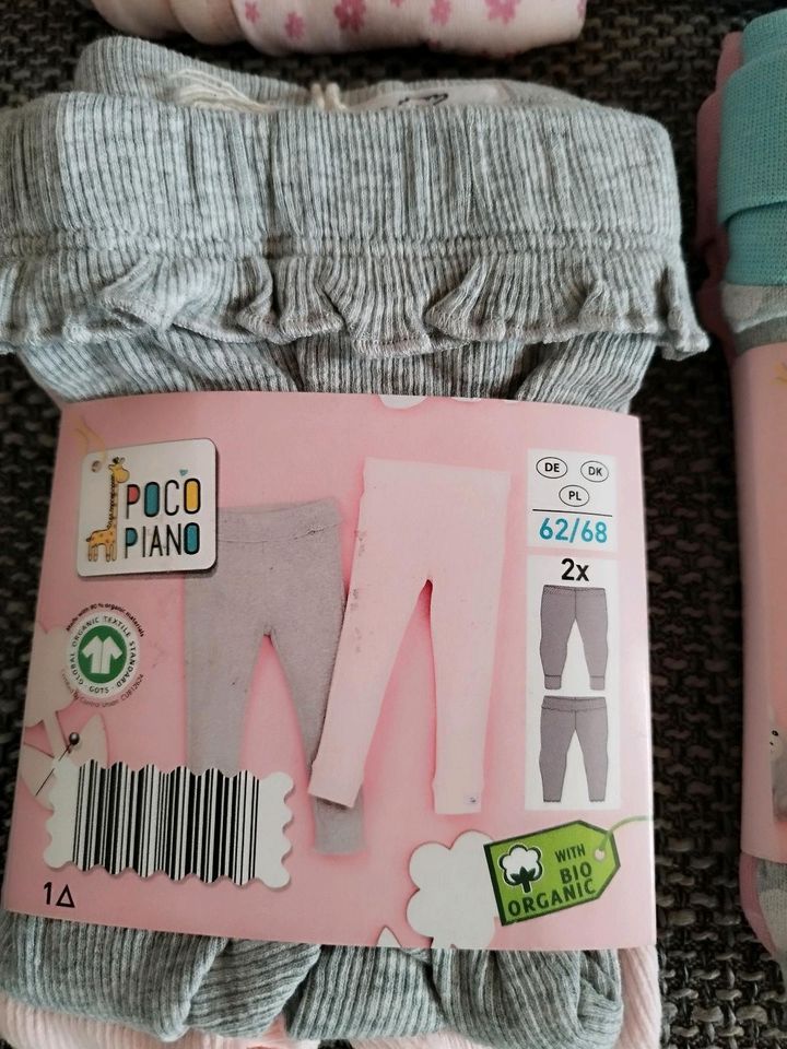 Pocopiano Body 3er und 2er Pumkhose Leggings Gr. 62/68 in Ilmenau