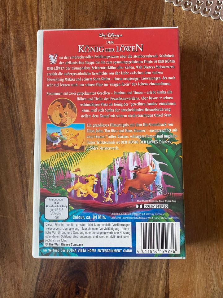 VHS Meisterwerk“Der König der Löwen“mit Hologramm in Völklingen