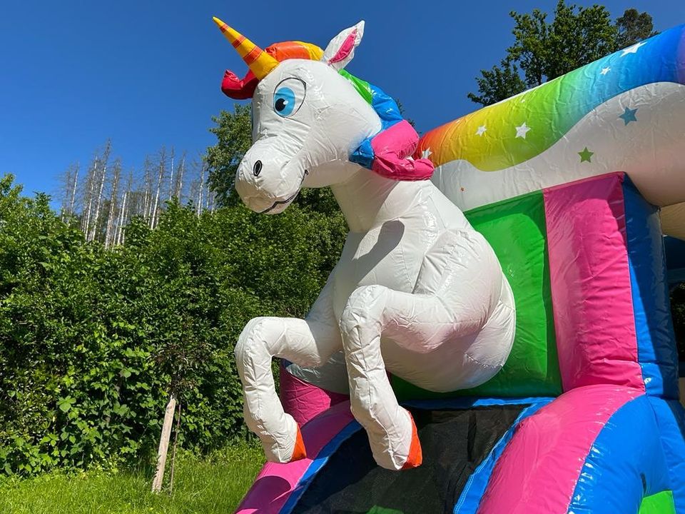 Hüpfburg Einhorn mieten / Hüpfburg Verleih / Kindergeburtstag in Lohmar