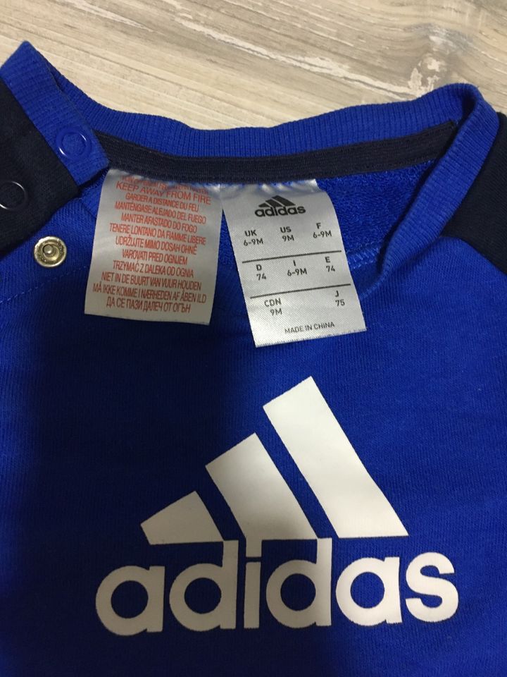 Adidas Trainingsanzug blau Größe 74 Jungen in Schwendi