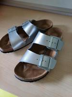 Birkenstock Arizona Silber 37 schmal Hessen - Marburg Vorschau