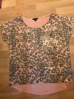 Damen T-Shirt mit Pailletten Leoparden Look Gr. L Bayern - Augsburg Vorschau