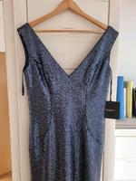 Abendkleid blau mit Pailletten Original ungetragen Bayern - Gröbenzell Vorschau