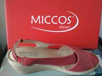 Damen Keilsandaletten Sling von Miccos Leder rot Gr. 40 Wiesbaden - Erbenheim Vorschau