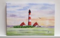 Leuchtturm  Jever Westerhever  Aquarell Druck auf Leinwand Niedersachsen - Delmenhorst Vorschau