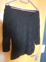 Pullover Dreiviertelarm Spitze Blumen Schwarz Nordrhein-Westfalen - Geseke Vorschau