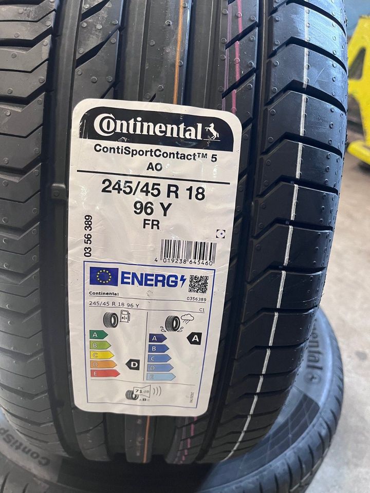 2x Sommerreifen 245/45 R18 96Y AO Continental ContiSportContact5 in Thum