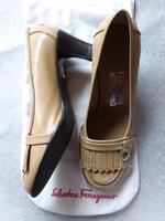 Salvatore ferragamo Lackleder Pumps nude college Fransen Düsseldorf - Eller Vorschau