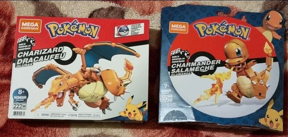 Pokemon Set Mega Construx Lego Glumanda Glurak Baustein Spiel NEU in Hamburg