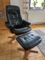 Relaxsessel Ledersessel Fernsehsessel - schwarz - mit Fußhocker Hessen - Ehrenberg (Rhön) Vorschau