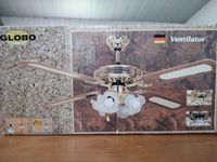 neuer Deckenventilator mit Beleuchtung GLOBO lighting vintage Bayern - Wartenberg Vorschau