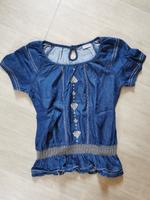 Shirt mit schöner Stickerei 100% Baumwolle Gr. 38 Thüringen - Frauenprießnitz Vorschau