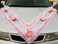 Hochzeit Dekoration Autoschmuck Autogirlande Rosa Rosen 5 Teile Sachsen - Freital Vorschau