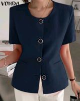 NEU Sommerblazer Blazer Kurzarm navy blau Gr. S M L 36 38 40 Brandenburg - Schwarzheide Vorschau