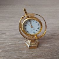 Miniatur Uhr, Globus, Tisch Uhr, Messing, Quartz, Uhr läuft Berlin - Neukölln Vorschau