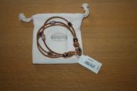 NEU,Fossil Armband,Rosegold,Leder,Zirkonia,3fach,Logo,UVP 39,- Niedersachsen - Wietmarschen Vorschau