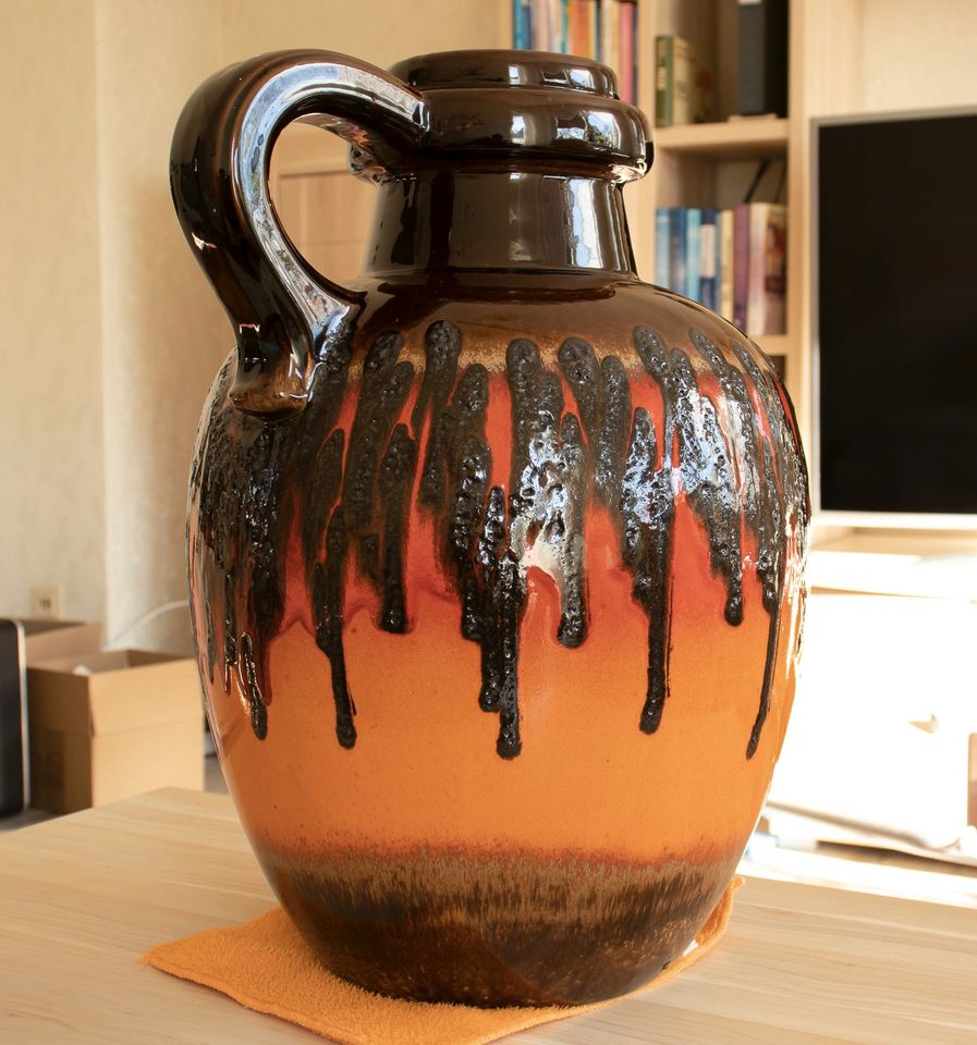 Große Bodenvase "Scheurich Fat Lava" 7,5kg (W.Germany 486-48) in Gladbeck