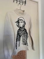 Zara Pullover Creme/weiß mit Druck Bayern - Würzburg Vorschau