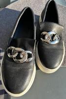 „billi bi"Slipper,Leder,Schwarz&Weiß&Silberkette,38 Bonn - Kessenich Vorschau