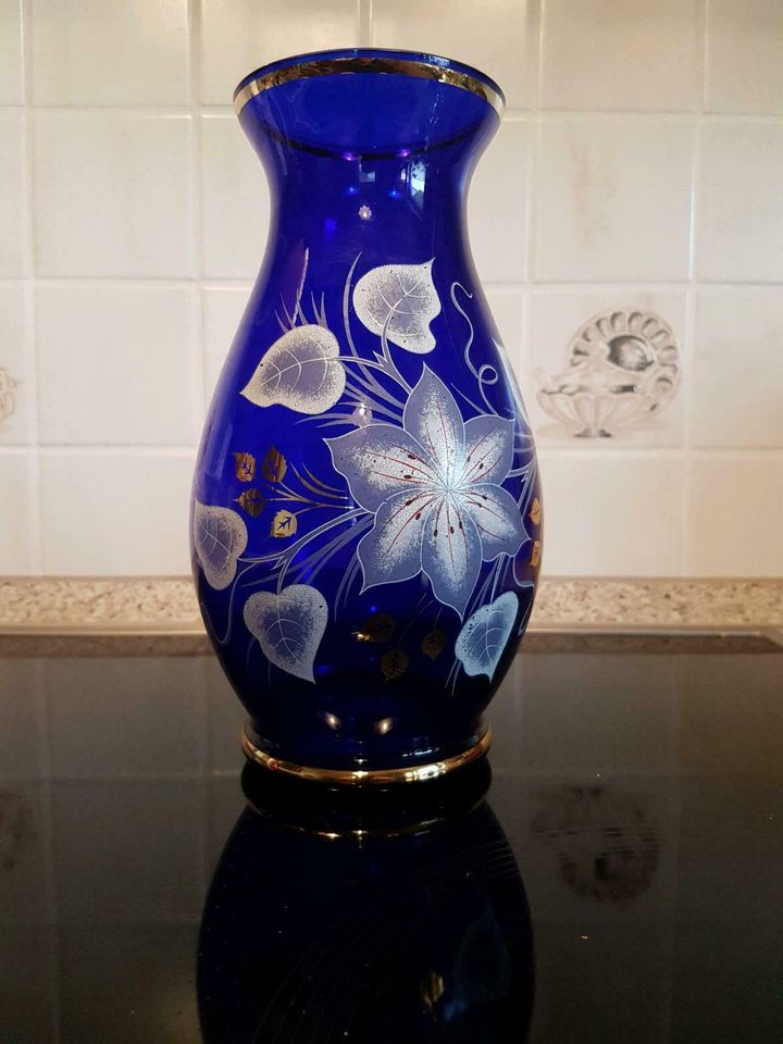 Blumenvase in blau 23cm hoh in Rosdorf