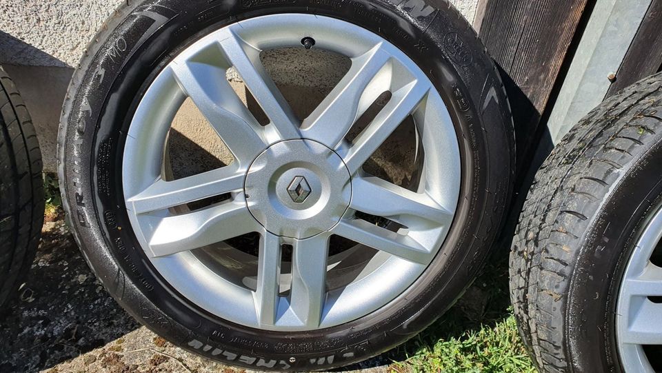 4 Alufelgen Renault Scenic 2 mit Sommerreifen 205/55 R17 91W in Gaienhofen