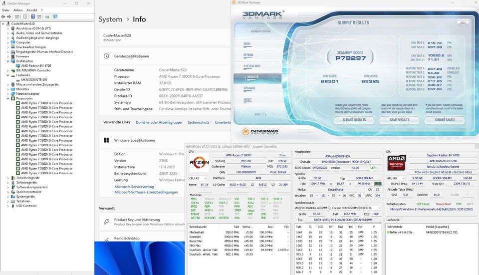 Top RGB Gaming PC AMD Ryzen 7 32GB Radeon RX 6700 10GB 2TB NVMe in Weil im Schönbuch