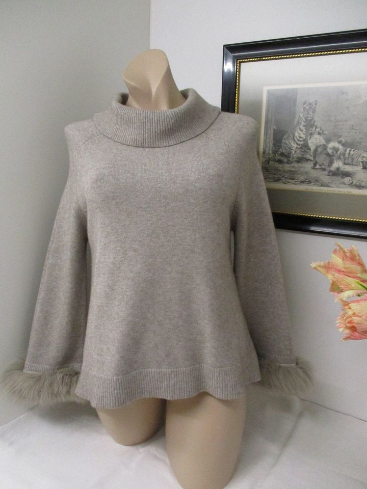 Louise Orop Pullover Viscose Angora braun Rollkragen Pelz M / L in Isny im Allgäu