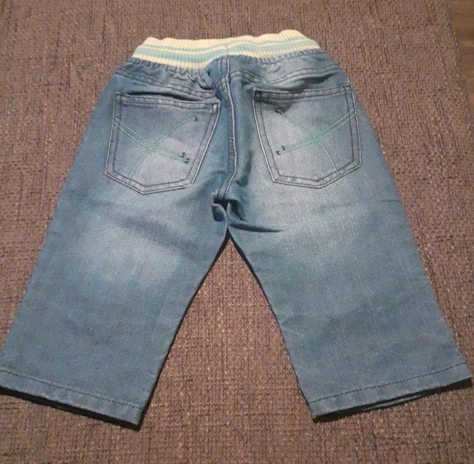 Kurze Jeans - Gr.110 - Jungen - blau - Schlupfhose in St. Kilian
