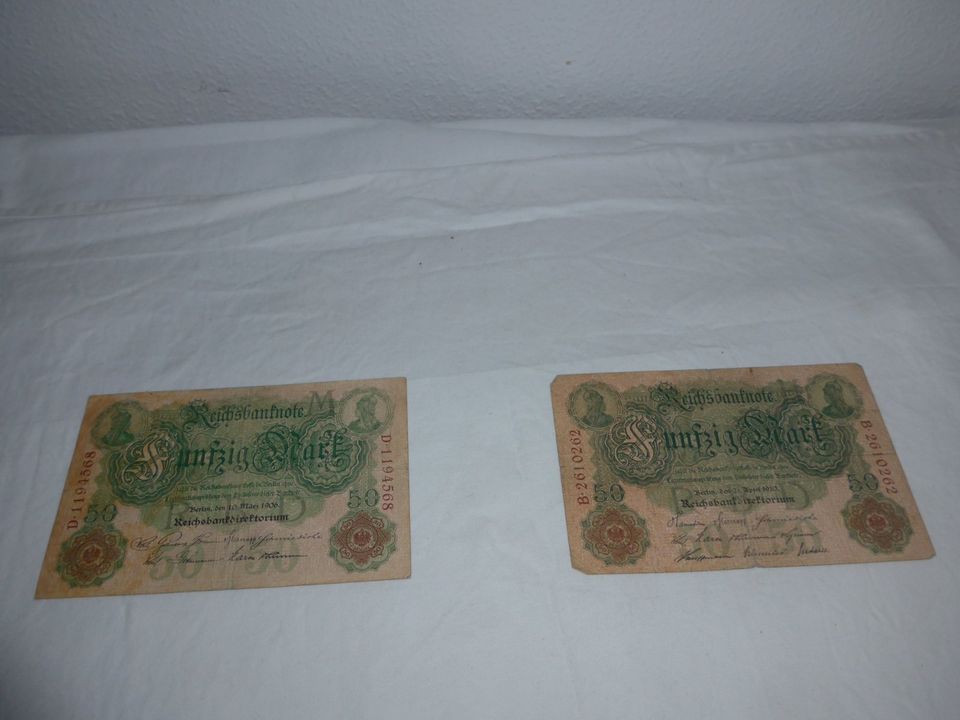 2 x 50 Mark Reichbanknote in München
