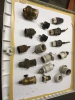 Alte Stecker Fassungen Sicherung Groß Uralt Messing Porzellan DDR Brandenburg - Luckenwalde Vorschau