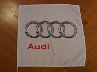 AUDI Fahne Flagge mit Logo ca. 49 x 50 cm Stab Stiel 92 cm Düsseldorf - Benrath Vorschau