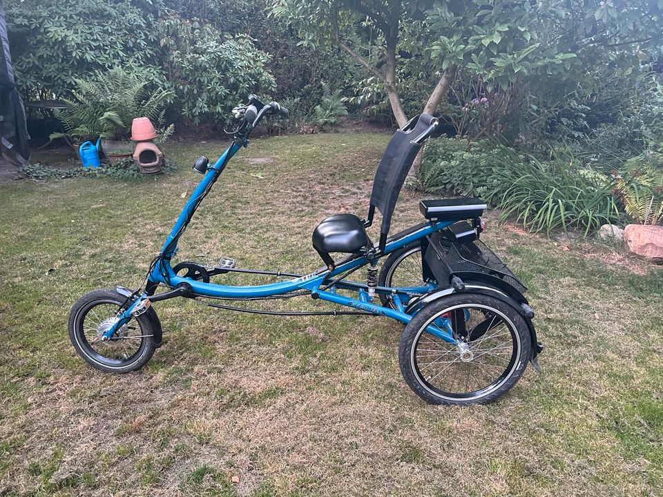 E-Bike Dreirad Trike Pfau-Tec Scooter Azur-blau „L“ in Hamburg