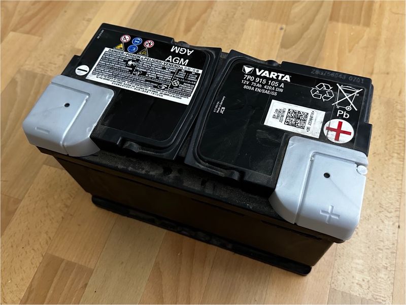 Varta 12V 75Ah AGM Batterie - 7P0 915 105 A - Gebraucht in