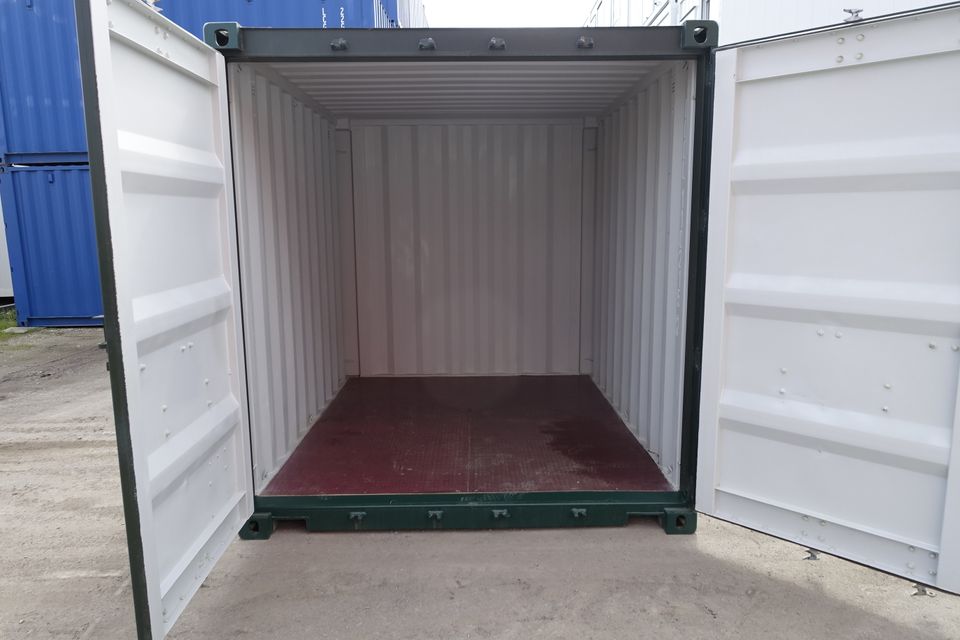 10 Fuß Lagercontainer, Seecontainer, Materialcontainer - RAL 6005 in Groß-Gerau