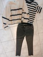 H&M Pullover mit Takko Strickpullover und Jeans grau Hessen - Geisenheim Vorschau