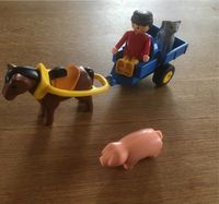 Playmobil 1 2 3 Kutsche Pferd Tiere Einspänner Hessen - Echzell  Vorschau