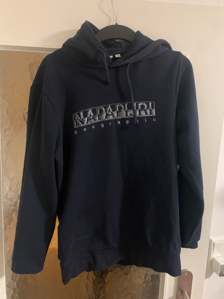 Napapijri Hoodie Pullover Dunkelblau Navy Größe M in Remscheid