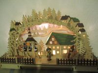 neuer Schwibbogen 42 x 9,5 x 28 cm Winterzeit mit 10 LED Lampen Bayern - Hemhofen Vorschau